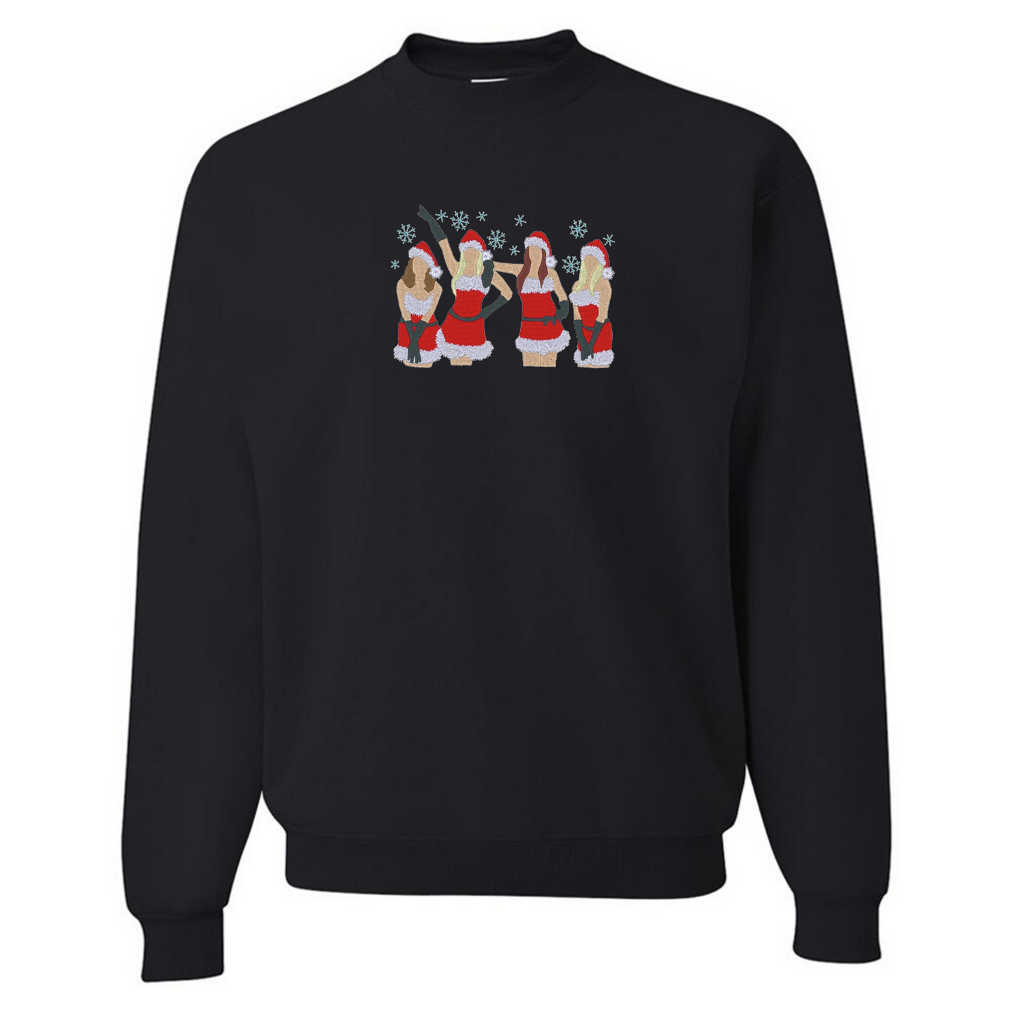 'Christmas Mean Girls' Embroidered Crewneck Sweatshirt