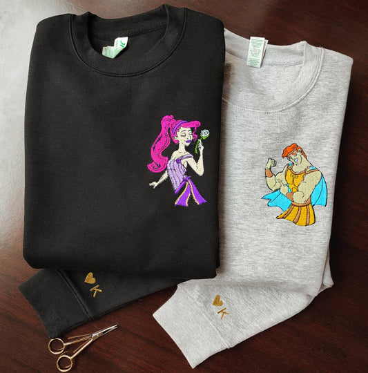 Embroidered mythology Couple Lovely Characters embroidered Sweatshirt/hoodie