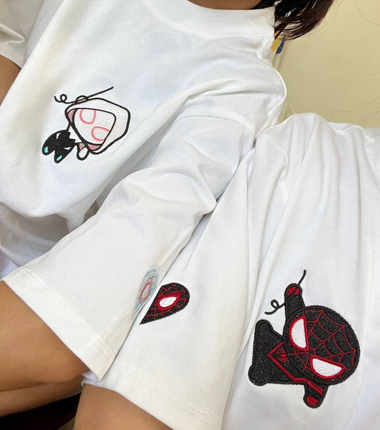 Spider-Man Figures – Couple Embroidered Crew/Hoodie