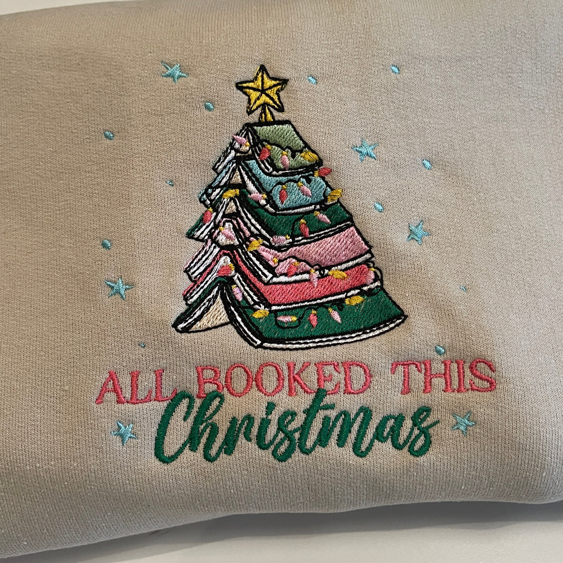 All Booked This Christmas Embroidered Sweatshirt/Hoodie