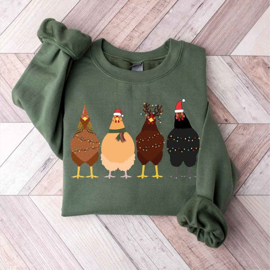 Chicken Farm Animals Ver2 Christmas Sweatshirt/Hoodie