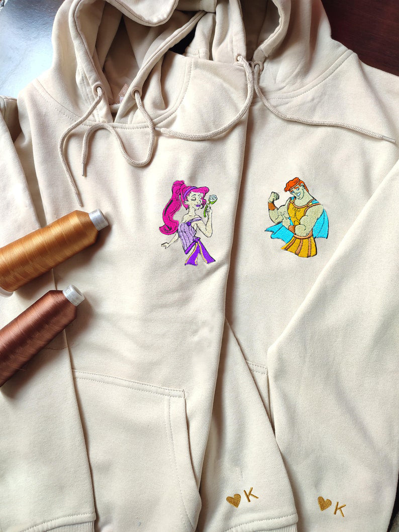 Embroidered mythology Couple Lovely Characters embroidered Sweatshirt/hoodie