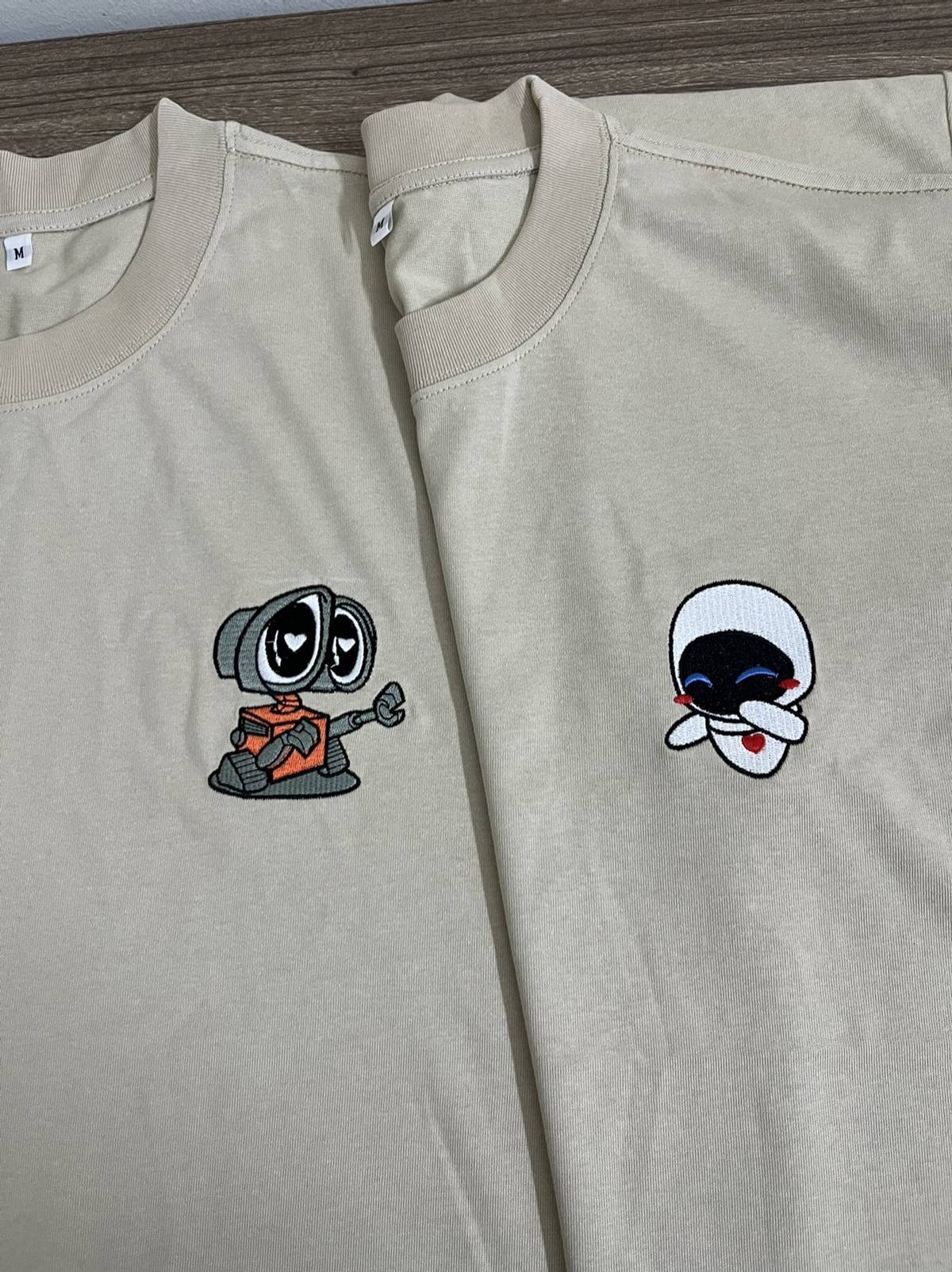 E V E & WALL E – Couple Embroidered Crew/Hoodie