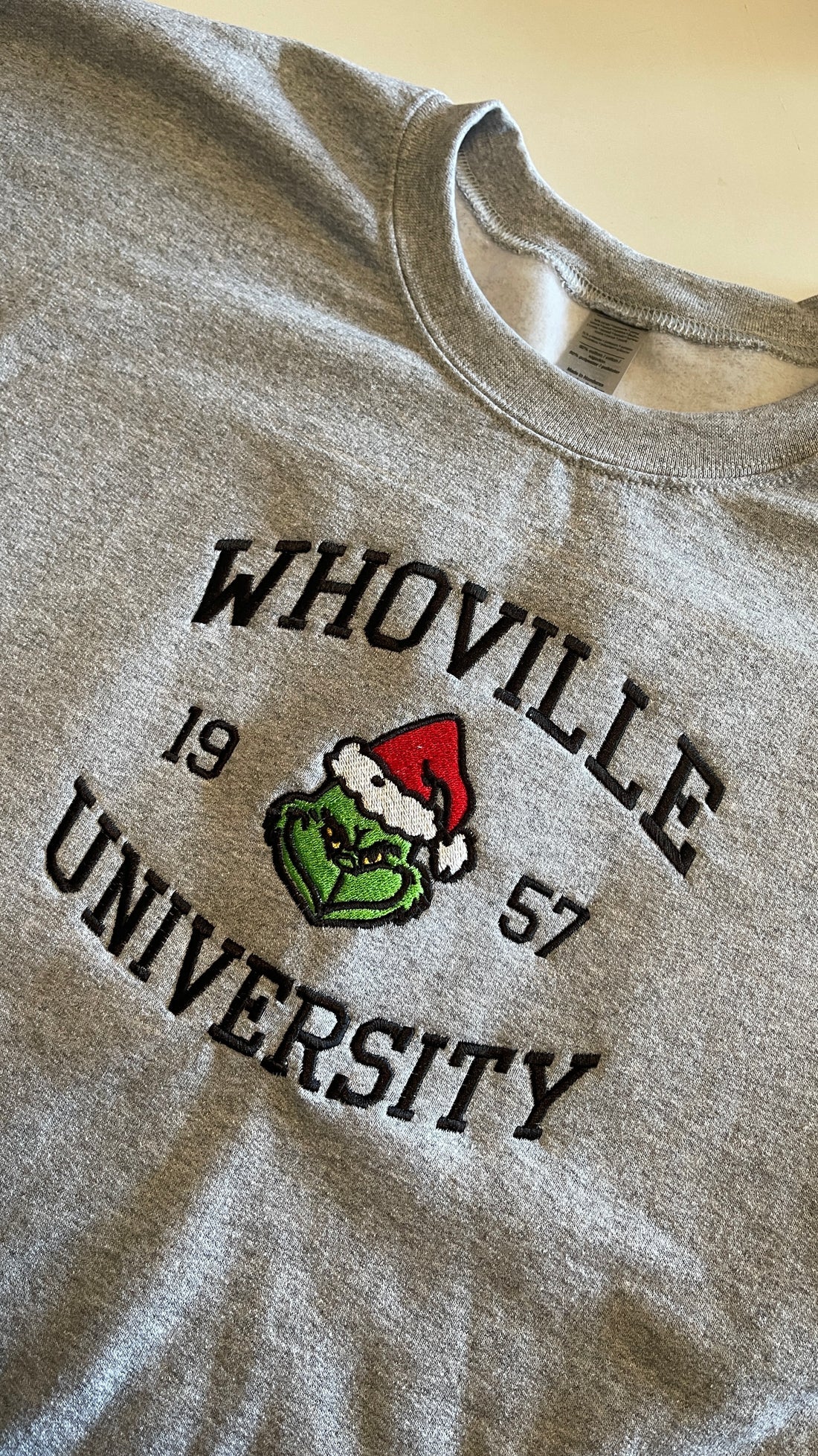 Whoville University Embroidered Sweatshirt/Hoodie