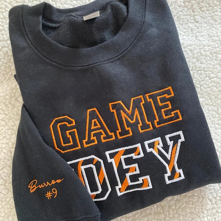 CUSTOM EMBROIDERED FOOTBALL TEAM BATTLE CRY SWEATSHIRT