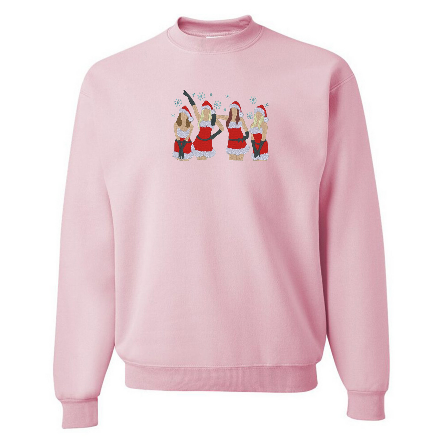 'Christmas Mean Girls' Embroidered Crewneck Sweatshirt
