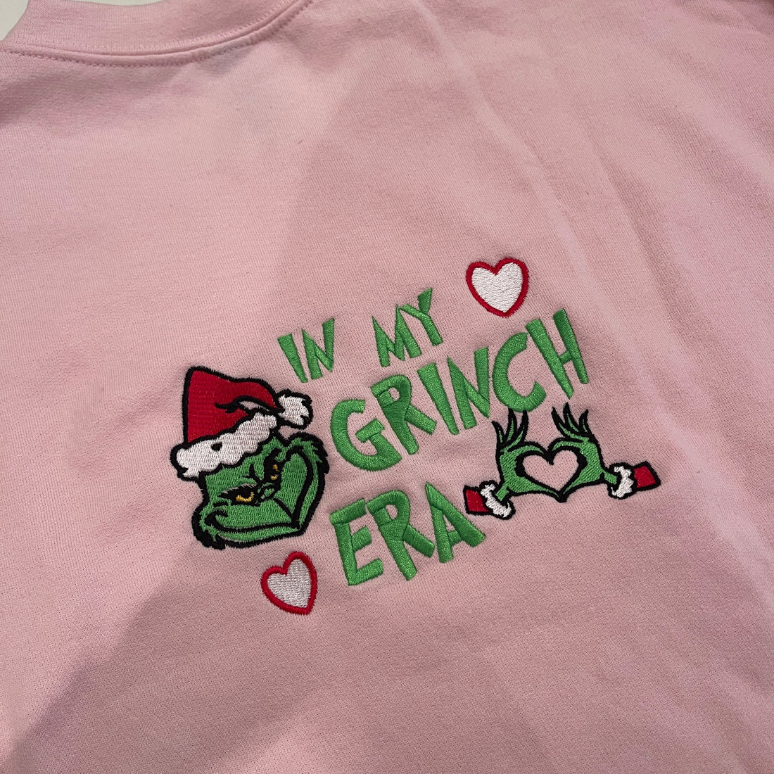 In my Grinch Era Embroidered Sweatshirt/Hoodie