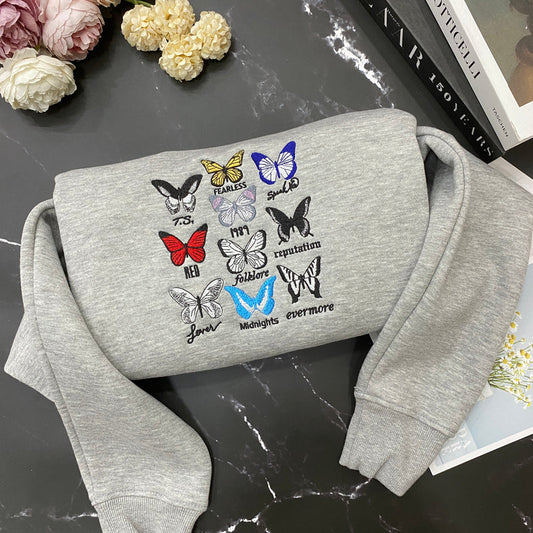 The Butterfly Tour Embroidered Sweatshirt Hoodie