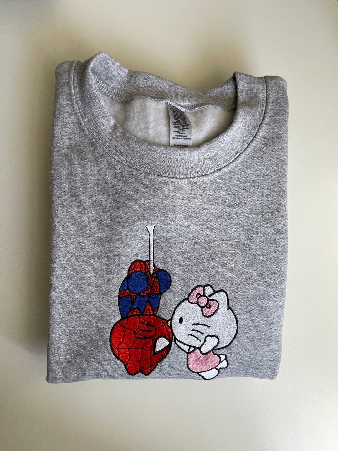 kitty Spiderman Embroidered Sweatshirt/ hoodie