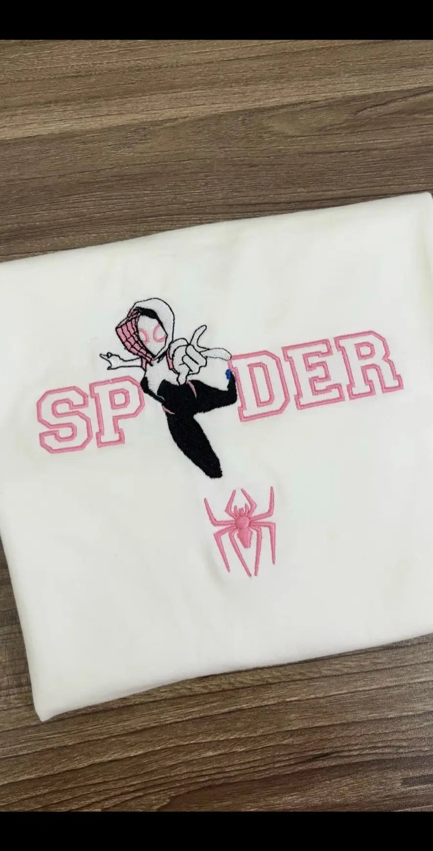 Spiderman verse sweatshirt embroidered crewneck/hoodie