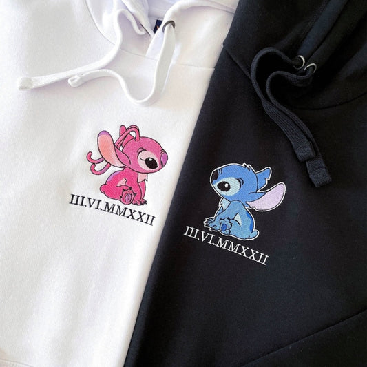 Matching Embroidery Personalized Hoodie Sweatshirt