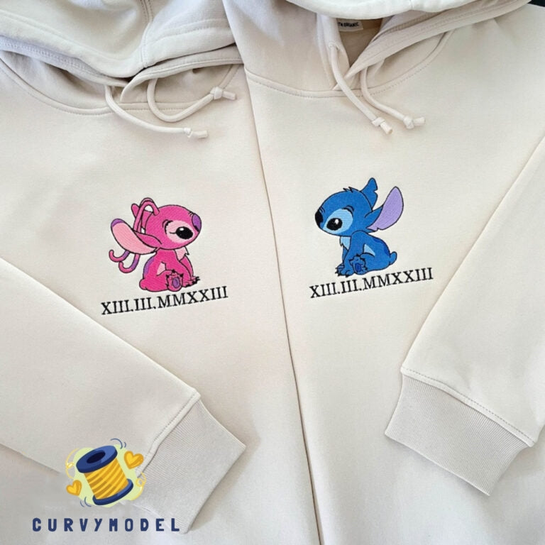 Matching Embroidery Personalized Hoodie Sweatshirt