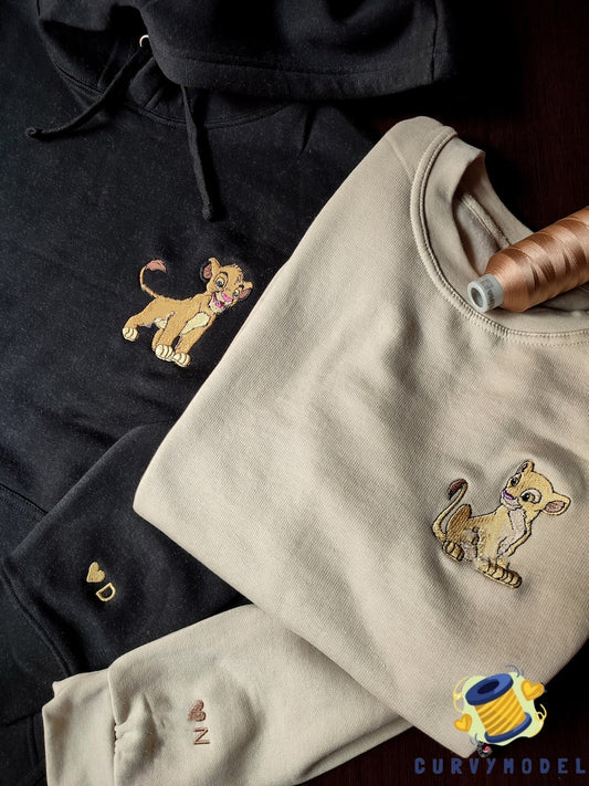 Embroidered Animal Couple Lovely Characters embroidered Sweatshirt/Hoodie