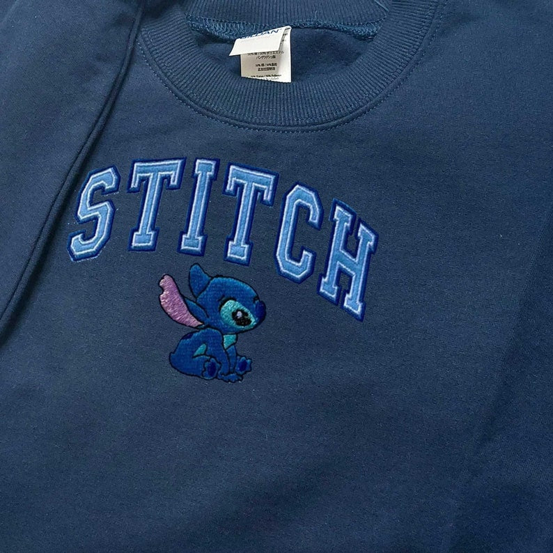 Stitch Angel Couple embroidered matching sweatshirt/ Hoodie