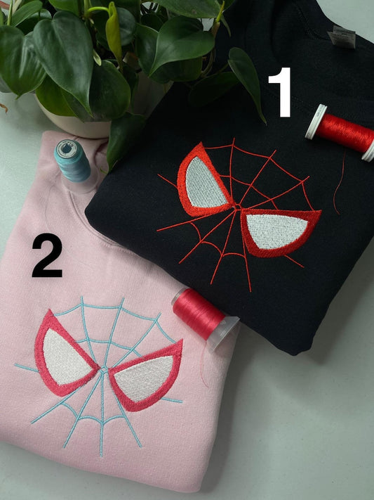 Cute Spider Embroidered matching crewnecks, Hoodie