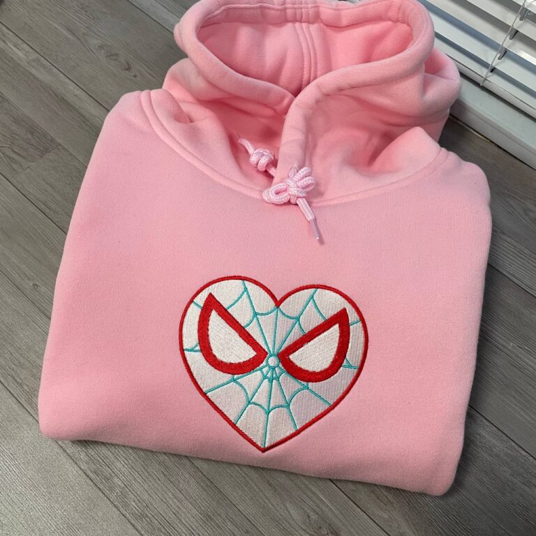 Custom Spider Couple Characters embroidered matching crewnecks/ Hoodie